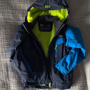 Helly Hansen Kids' Navy and Bright Blue Raincoat